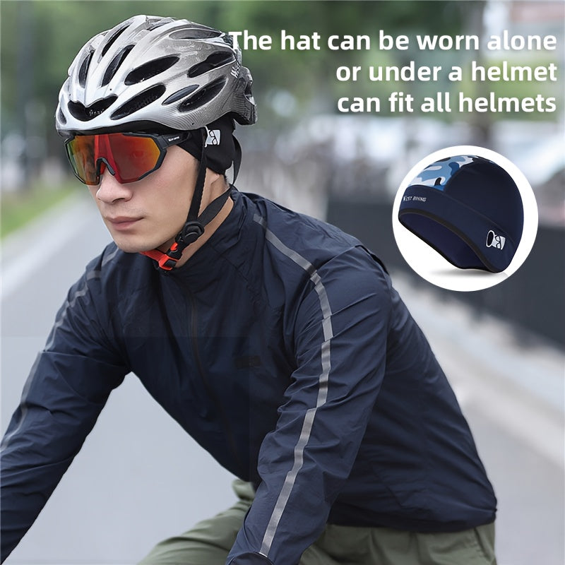 WEST BIKING Winter Cycling Warm Camouflage Hat Fleece Windproof Head Cover Extended Ear Protection Hat With Glasses Hole Wearable  Helmet Cycling Running Fishing Skiing Hat Sports Equipment