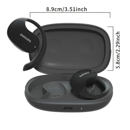 PHILIPS True Wireless Earbuds - Stereo Surround Sound, ENC Noise Cancellation, Touch Controls & Built-in Mic | 24H Polymer Battery, USB-C Fast Charging Case | Lightweight Comfort For Commuting, Workouts & Daily Use TAT2708