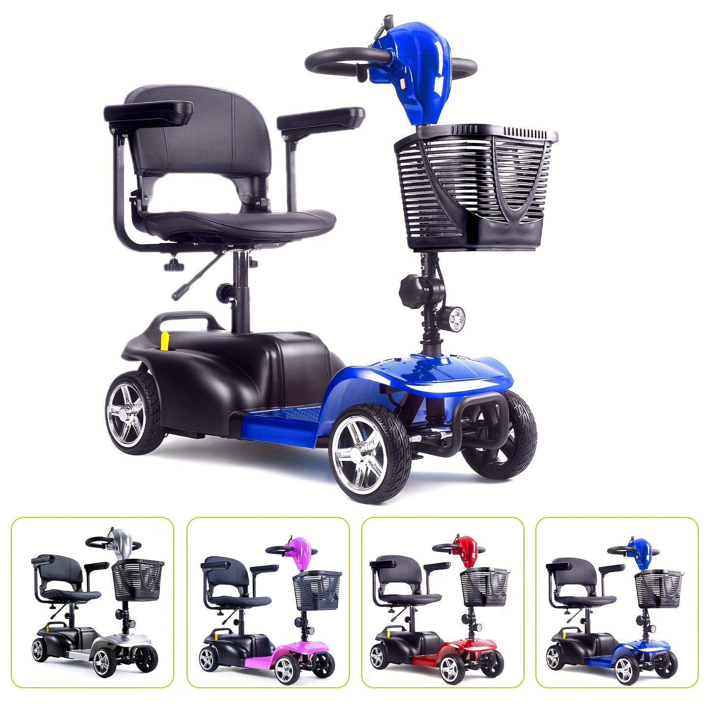SAY YEAH Foldable Electric Scooter Has A 250W Motor, 12V/12.7Ah Battery, 15-16 Mile Range, And 5-7 Mph Top Speed. It Includes Puncture-proof Tires, Supports 270 Lbs, And Comes With A Charger And Phone Mount. Suitable For The