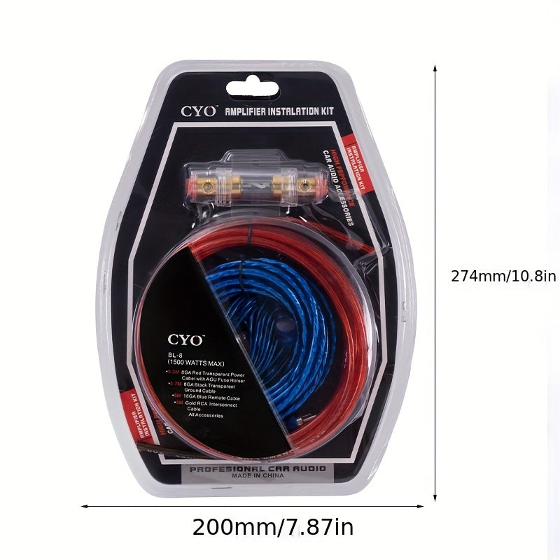 Durable RCA Audio And Power Wiring - Car 10GA Subwoofer Sleeve Wire - Car Power Amplifier Sleeve Wire Wiring - High-performance Copper Material - Thick Core Wire - Suitable for Car Audio And Video Installation - Compatible wi