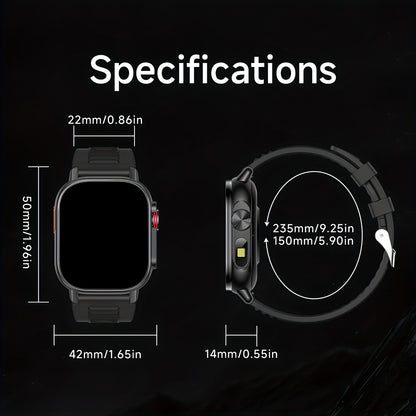 COIUSOR New 2, 01-inch GPS Smartwatch, GPS Positioning + IPS High-Resolution Display, Wireless Call Syncing SMS Reminder, GPS L1+L5 Dual-Frequency Positioning, Compass, Altitude, Barometric Pressure, High Quality, 3D Dly Vide