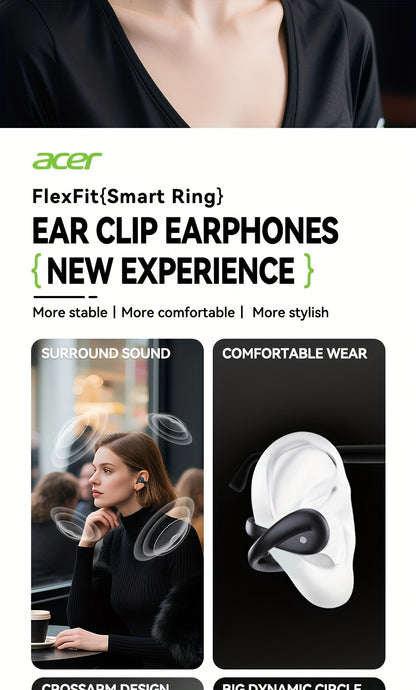 [Acer 2025 New Model]Acer OHR555 TWS Wireless Earphones, Shocking Bass, Call Noise Reduction, Ultra Long Standby, Low-latency Gaming, All-day Comfort, Lightweight Touch, Stylish Appearance, Study/Business/Travel/Sports/Music,