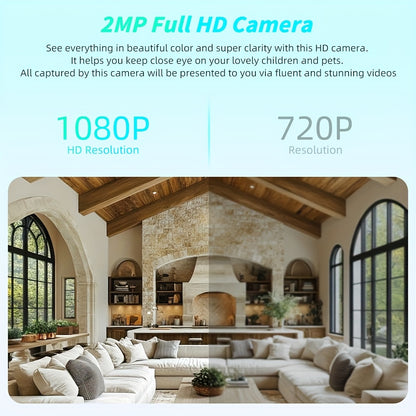 10pcs FHD 2MP Wireless Light-Bulb Security Camera, Work With 2, 4ghz WiFi, Motion Auto Tracking, 2 Way Audio, Spotlight Night Vision, E27 Screw-in CCTV Camera