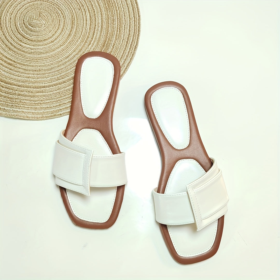 Women'S Slip-On Mules - Slip-Resistant TPR Sole & Cushioned Insole, Golden-Tan & BrownPink/ - All-Season Indoor/Outdoor House Shoes, Versatile For Casual, Formal, Everyday - Easy-clean Synthetic Cover, Indoor Footwear, Stylis