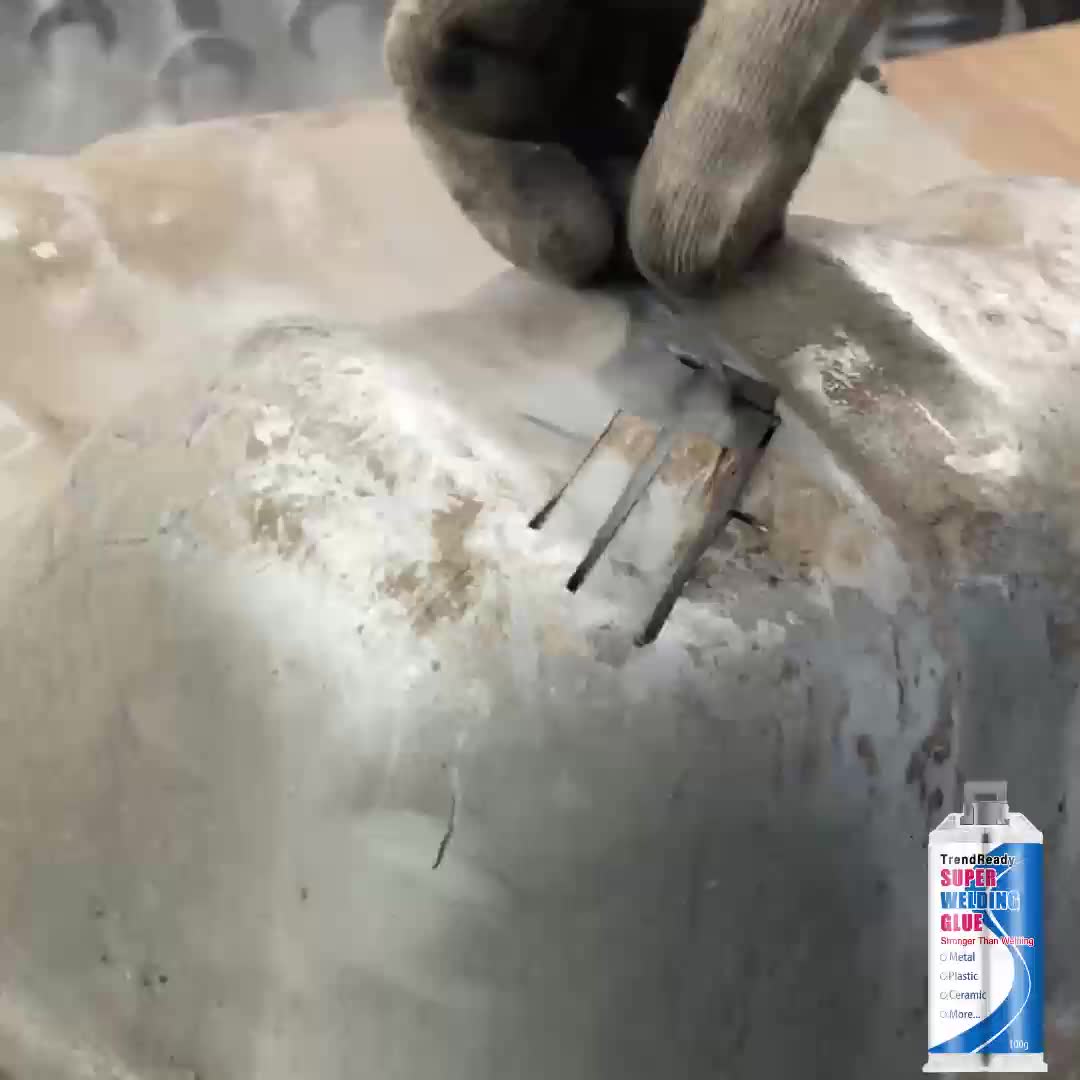 100g Heavy Duty Casting Glue | 2-IN-1 Liquid Welding Glue High Strength Glue Includes Frosted Paper, Thrust Rod & Mixing Stick | Oilproof Metal Glue for Metal | Metal Casting Adhesive, Castor Glue, Super Epoxies Glue, AB Glue