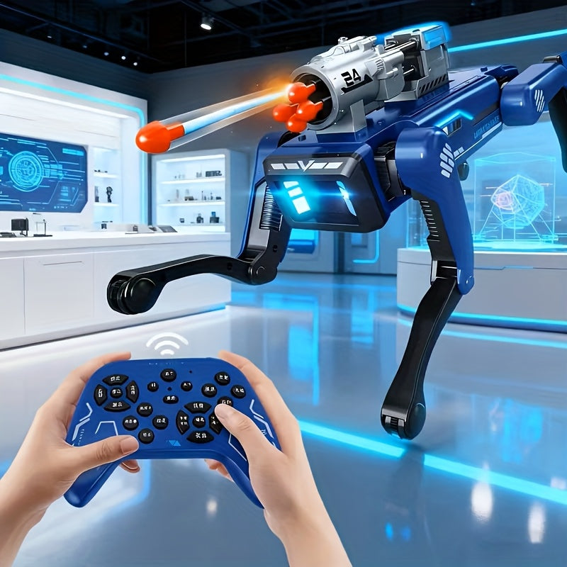 Intelligent Robot Dog, Can Launch Soft Bullets, Spray Water Mist, Sing And Dance, Programmable, Intelligent Voice Interaction, Handshake, The Best Playmate For Children, Cool AI Robot Dog, Dancing Robot Dog, Suitable For Both