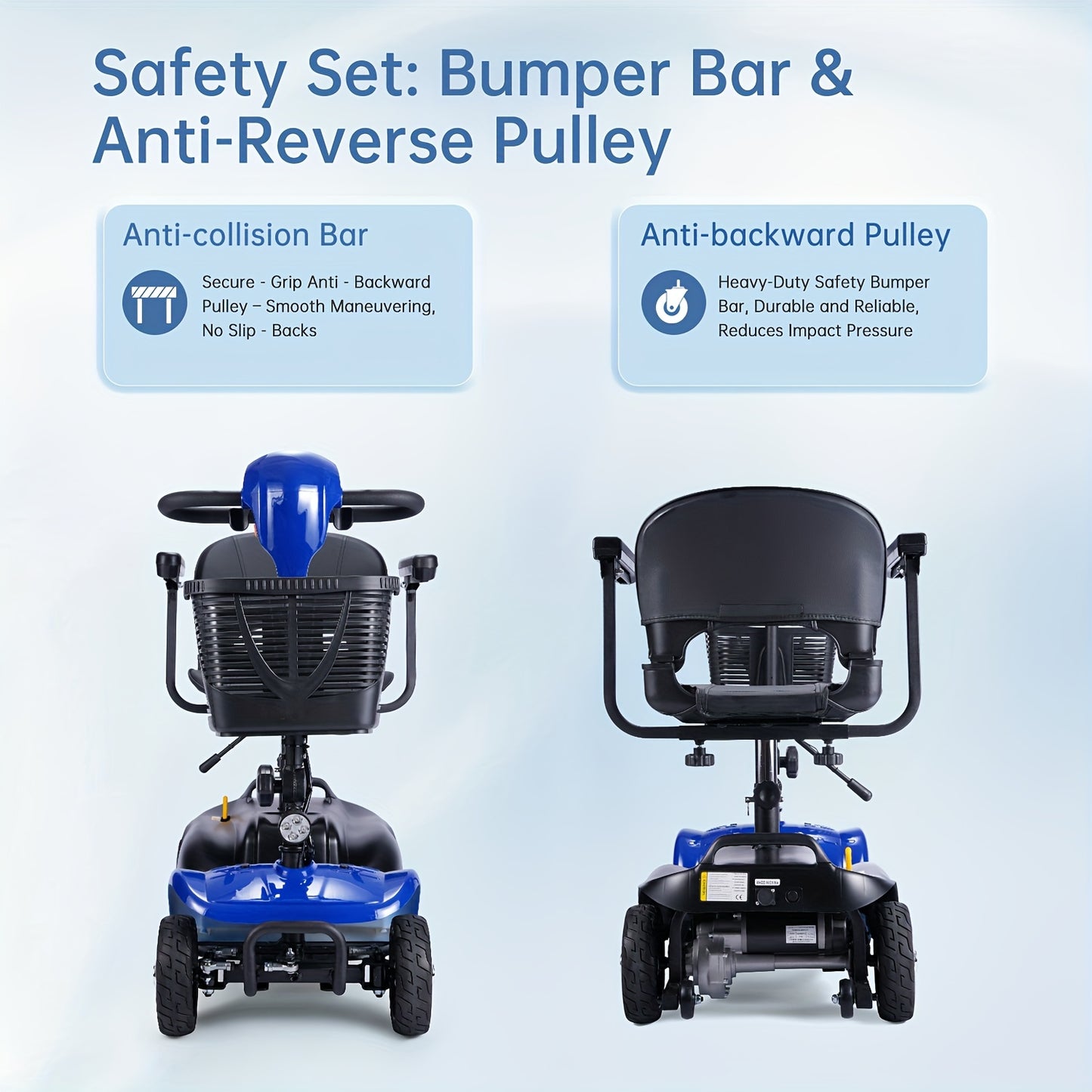 250W Mobility Scooter for Seniors Disabled, 12.6ah Battery 15-Mile Range, One-Click Fold, Detachable Basket, LED Headlights, UL2272 Certified with Tool Kit.,  Disability Assistance Device, Lightweight Scooter, Compact Design,