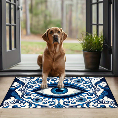 1pc Eye Socket Pattern Doormat, Non-Slip Polyester 100% Indoor/Outdoor Rug, Machine Washable, Decorative Entryway Mat, Home Decor, Bedroom Accessory, Unique Photo Prop, Rectangle Throw Rug, Ideal Gift