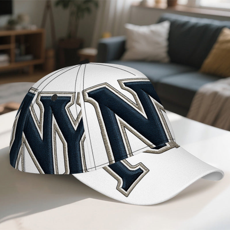 Men'S New York City Baseball Cap - Lightweight Streetwear Hat with NY Logo, Black & White Urban Design for Running, Gym, Everyday - Durable Sports Headgear for Men