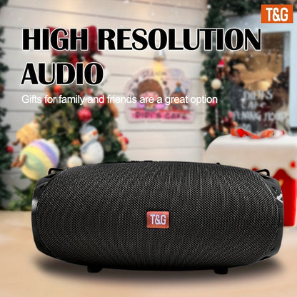 Portable Wireless Speaker - TG534 with Dual Speakers - TWS Stereo Hi-Res Audio - Hands-free Call/FM/TF Card/U Disk - Connect to Mobile Phone/Tablet/TV - Support Plug-in Card U Disk - Compatible with TF Card/USB Drive/FM Built