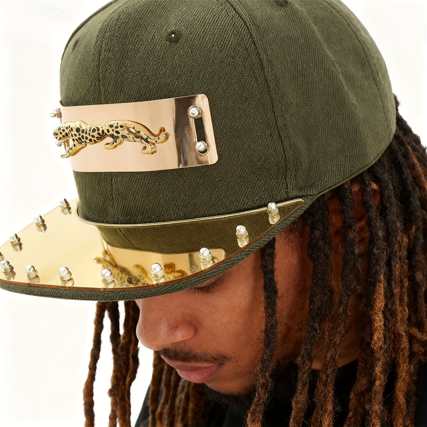 1pc Men'S Fashion Hip-Hop Street Dance Performance Baseball Cap - Casual Style, 100% Polyester, Lightweight, Animal Print, Non-Stretch Fabric - For Men - Suitable for Streetwear, Dance, Casual Occasions - Perfect Gift for Fas