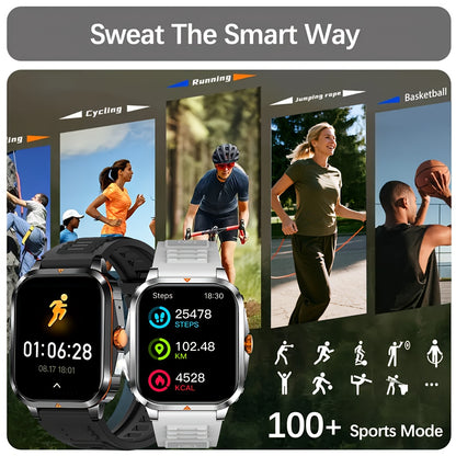 2025-Themed Touch Smart Watch with LED Lighting, Wireless Call, SMS Reminder, USB Charging, Fitness Tracker, Step Counter, Calorie, Music, Weather, Alarm, Calculator