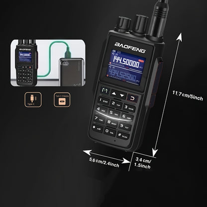 2packs Baofeng Multi Band Long Range Walkie Talkie 5watt 999CH Two Way Radio Luminarias, Outdoor Communication, Survival Equipment, Compact Design, Portable Communicator, Reliable Performance, Sturdy Radios, Multiband Radio,