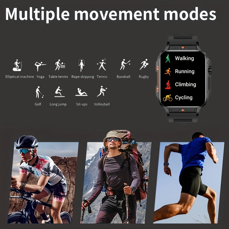 [SENBONO Smart Watch] SENBONO Smart Watch, 1.95 Inch TFT Screen, 240x296 Resolution, Wireless Call, Step Counter, Calories, Distance Fitness Tracker, Weather, Information Push, Alarm, DIY Watch Face, Rechargeable 340mAh Lithi