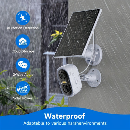 4pcs LaxiHub 1296P FHD, 3MP FHD Wireless Security Camera, Outdoor Use 2, 4GHz WiFi Camera Surveillance Camera, AI Motion Tracking, IP65 Waterproof Color Night Vision, Two Way Audio For Baby & Pet Safety Remote Access Via App