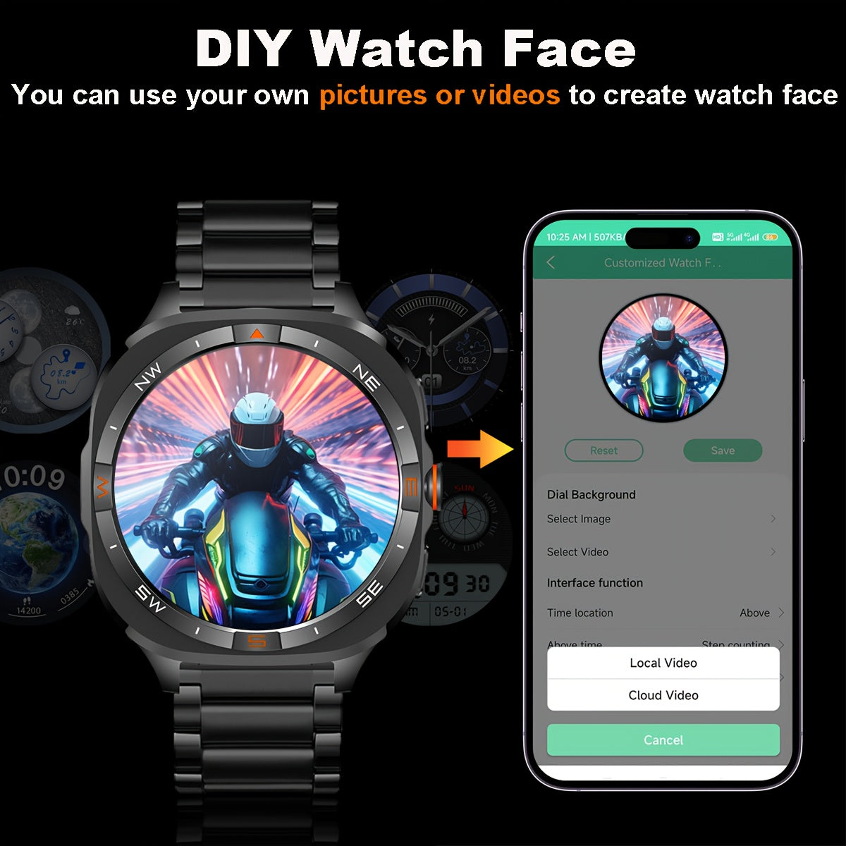 [GPS Precise Positioning Smartwatch ] 1.46-inch high-definition large screen smartwatch! Built-in GPS for precise trajectory recording during running, cycling and outdoor exploration. High Quality, wireless 5.4 calls, 800mAh