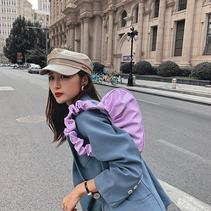 Fashion Pleated Handlebags for Women PU Cloud Bags Leisure Armpit Bag Shopping Shoulder Bags Dumpling Handbag Female Hand Bags
