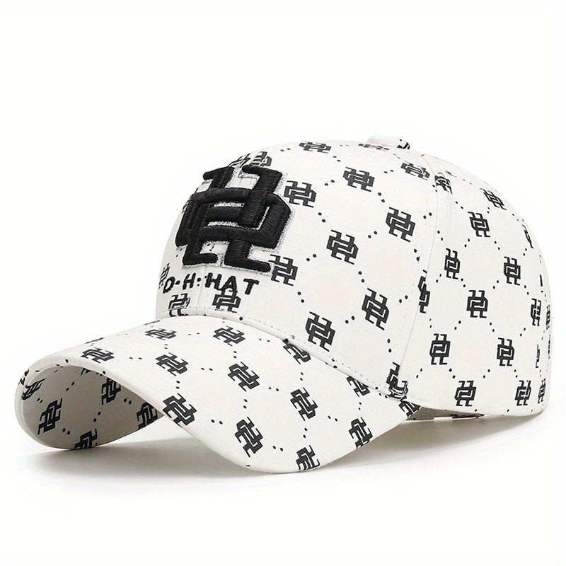 Luxury Baseball Cap - Adjustable Strap, Lightweight Sun Hat for Men & Women, Black/, All-Season Outdoor Sports, Formal & Everyday Use - Elegant Gift Idea, Baseball Accessories, Sleek Embroidery Design, Sunshade Accessory, Pre