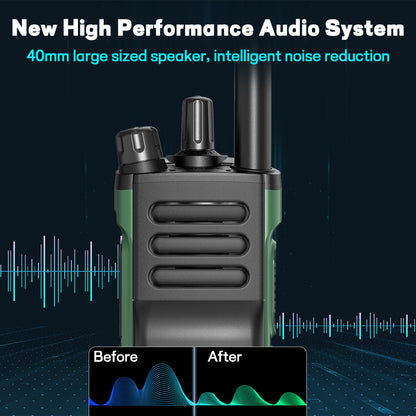 BAOFENG UV-32 Long Range Walkie Talkie, Dual-Purpose Radio GPS 10W Long Range Handheld NOAA Weather Receiver Rechargeable Dual-Purpose Radio with GPS, AM, Copy Frequency, USB-C Rechargeable Battery for Camping and Hiking, Two