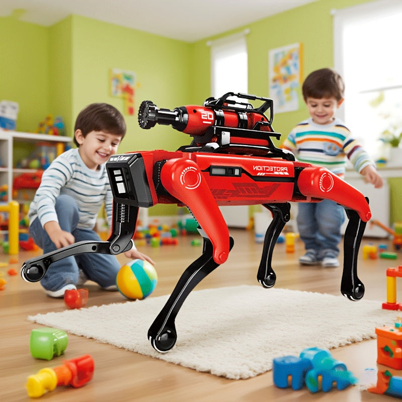 Cool technology! Intelligent robot dog, supporting voice commands, interactive play, music and dance, robot arm, with spray function, suitable for children and family entertainment!-RED, Robot Pet, Robots for, Family Fun, Edu