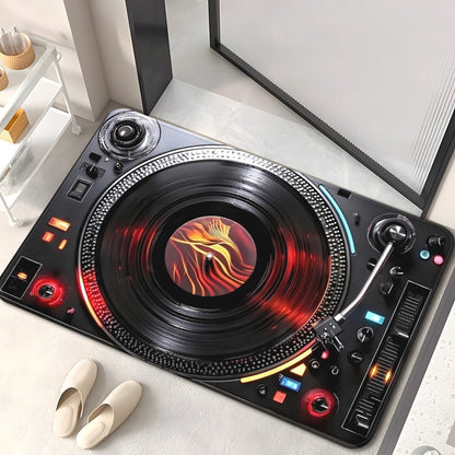 One Piece of Music Player Door Mats Made of 700Gsm, Featuring a Non-Slip Design Suitable for Bathrooms. This Microfiber Rug Is Absorbent And Machine Washable, Perfect for Bedrooms, Living Rooms, Entrances, Camping, Picnics, A