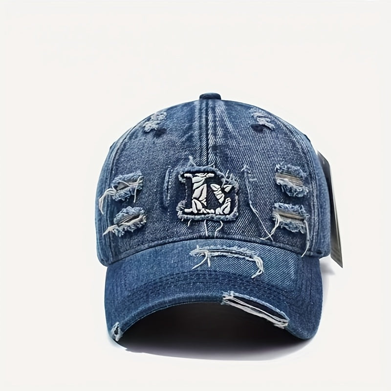 Retro Western Baseball Cap - Vintage Distressed Jeans-like Hat with Snapback Closure, Lightweight Non-Stretch Fit for Men & Women, Casual & Formal Events - Durable Everyday Cowboy Hat
