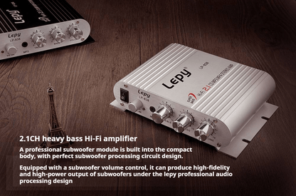 A 600W High-Power 2.1 Channel Amplifier with Hifi Stereo, Featuring Bass Enhancement And Treble Control, 3.5Mm Input, Suitable for Car Speakers, Home Theaters, Computers, And Tvs