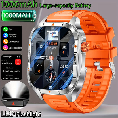 COIUSOR Men's & Women's Heavy-Duty Smart Watch with 1000mAh Battery, IP68 Waterproof, 2.01" HD IPS Display, ic, -like Compass & Wireless 5.3 - Rugged Outdoor Smartwatch for,, -Grade Fitness Tracker