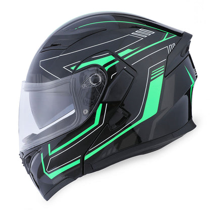 MOTORCYCLE MODULAR FULL FACE HELMET FLIP UP DUAL VISOR HELMET