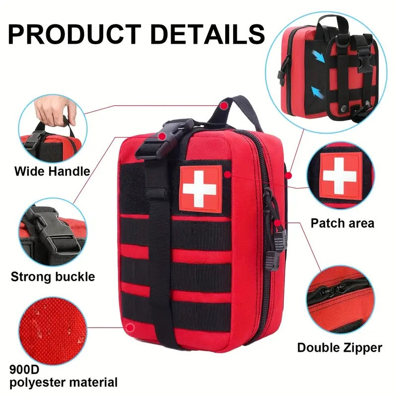 Versatile Portable Emergency Kits: All-in-One Survival, First Aid & Medical Packs Must-Have for Camping, Hiking & Travel, Travel Medical Kit, Camping First Aid, First Aid Pack, Medical Emergency Kit, Compact Design, Portable