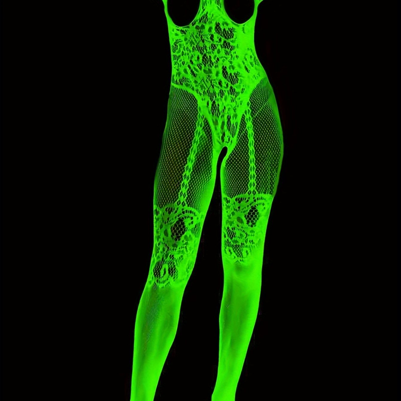Sexy Lingerie, Glow-In-The-Dark, Erotic Onesies for Women Who Glow in The Dark, Hollowed-Out Lingerie Socks, Spicy Slim Fit, Bedtime Temptation for Passion Robes, Alluring Night Wear