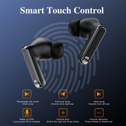 True In-Ear Wireless Headphones, Wireless 5.4, ENC Noise-Cancelling Microphone, Deep Bass, USB-C Charging, Comfortable Design, Clear HIFI Stereo Sound, Long Battery Life, Suitable for Outdoor/Work/Sports, Compatible with All