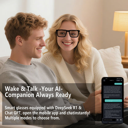 AI Translation Smart Glasses with 160+ Languages Support, Built-in, Charging, Photochromic Lens & Voice Call/Music/Translation - Real-Time Language Interpreter, Smart Glasses for Men & Women,, Driving, Office, Smart Audio Gla