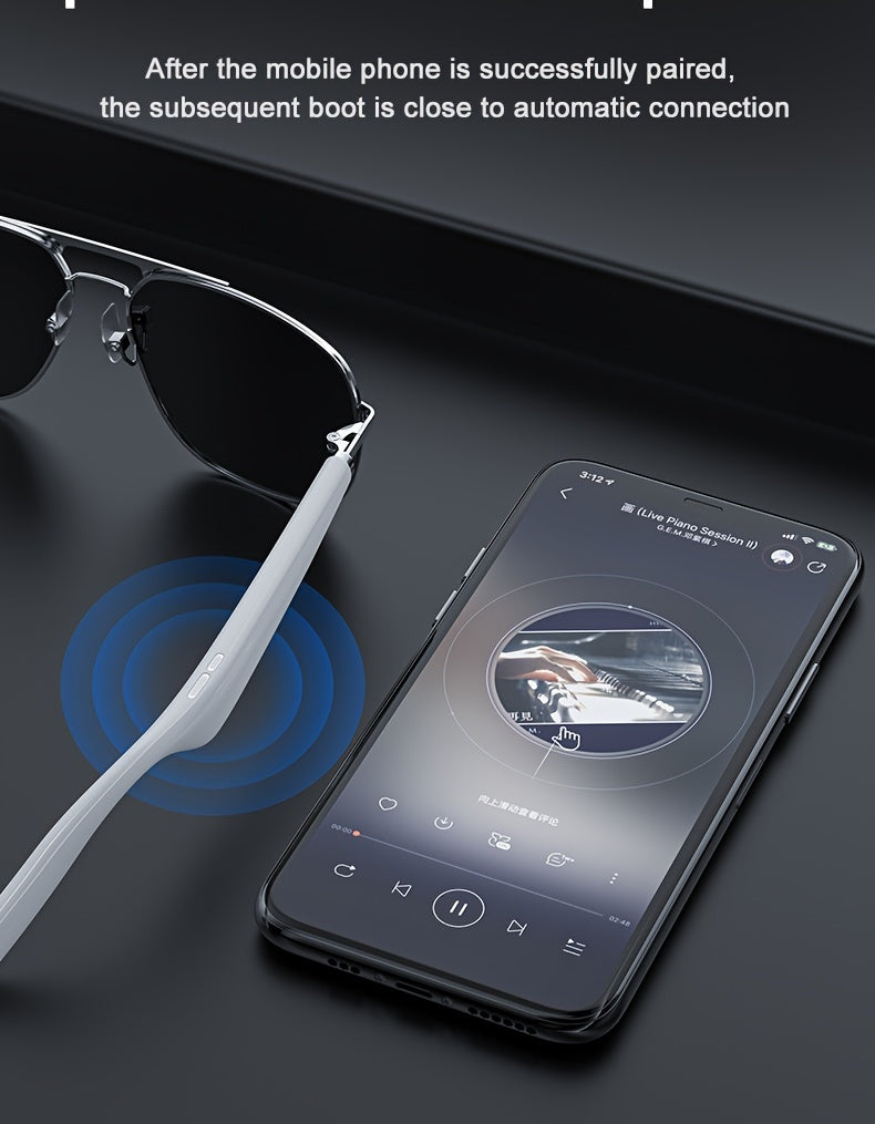 5.3 wireless glasses headset, sunglasses sports, smart wireless glasses, sports glasses, wireless calls, music playback, pilot sports glasses, cycling glasses wireless headset, sports outdoor cycling glasses, suitable for men
