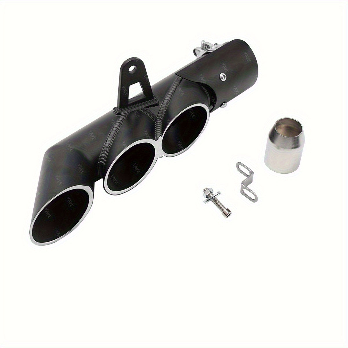 51mm Motorcycle Exhaust Pipe, Three-Port Black Motorcycle Exhaust Tailpipe, Compatible with Moto CMX 500, CMX500, GSX-R750, GSXR750, GSXR 750, YZF