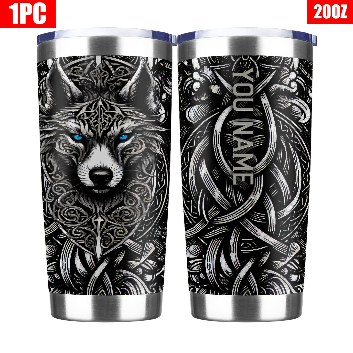 [Custom] 1pc, Beautiful and Personalized Print. 20oz, 22oz, 40oz Steel Insulated Bottle Cups with Lids. Drinkware for Summer and Winter. Outdoor Travel Sports Accessories. The Best Gift for Mother's Day, Father's Day, Other F