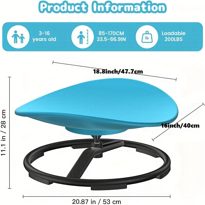 Swivel Chair For Autistic Children, Sensory Chair For Autistic Children 360 Degree Swivel Ergonomically Designed To Train Body Coordination, No Assembly Required, Non-Slip Designed Sensory Swivel Chair For Children, Easter Gi