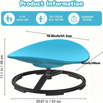 Swivel Chair For Autistic Children, Sensory Chair For Autistic Children 360 Degree Swivel Ergonomically Designed To Train Body Coordination, No Assembly Required, Non-Slip Designed Sensory Swivel Chair For Children, Easter Gi