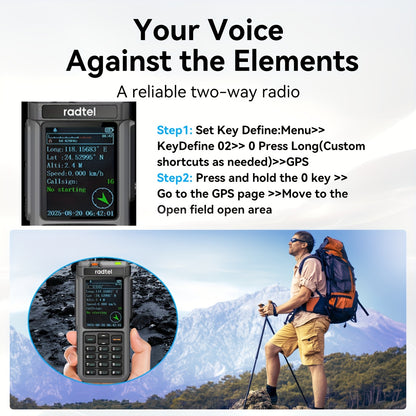 Long Range Walkie Talkie Unlimited Range, Ham Radio Long Range, Rapid Radio Cb Radio, Radtel Rt-880g 10w Professional Two-way Radio With Gps & Aprs, 1024 Channels, Hf/vhf/uhf Multi-band, Aviation Am Receiver, 2.4" Color Displ