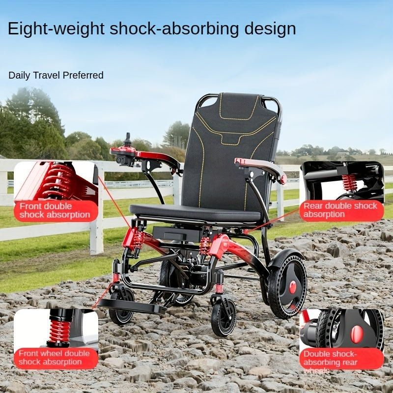 Electric Wheelchair For Seniors, 500W High Power, 30+ Miles Long Range, Foldable, EABS Braking