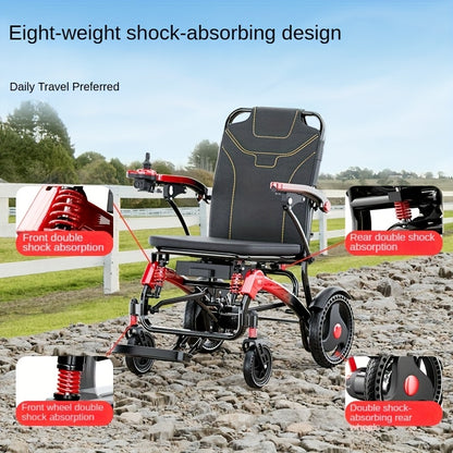 Electric Wheelchair For Seniors, 500W High Power, 30+ Miles Long Range, Foldable, EABS Braking