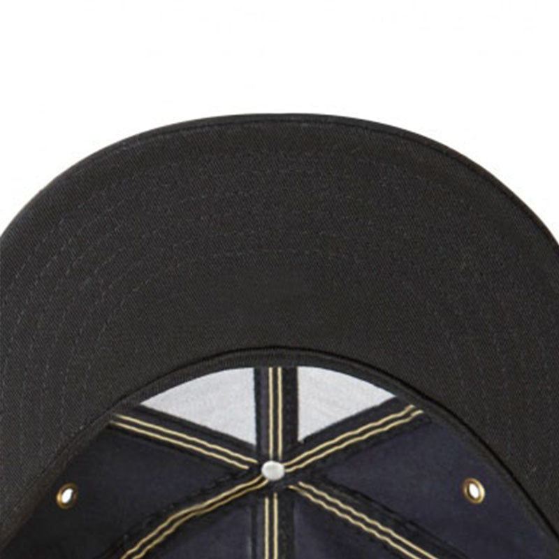 Women's Black Statement Fashion Double Hand Design Flat Brim Baseball Cap with Golden Hands & Praying Hands Emblem - Adjustable Snapback,, -like Texture for Outdoor Sports, Travel, Street Dance - Stylish & Functional Casual H