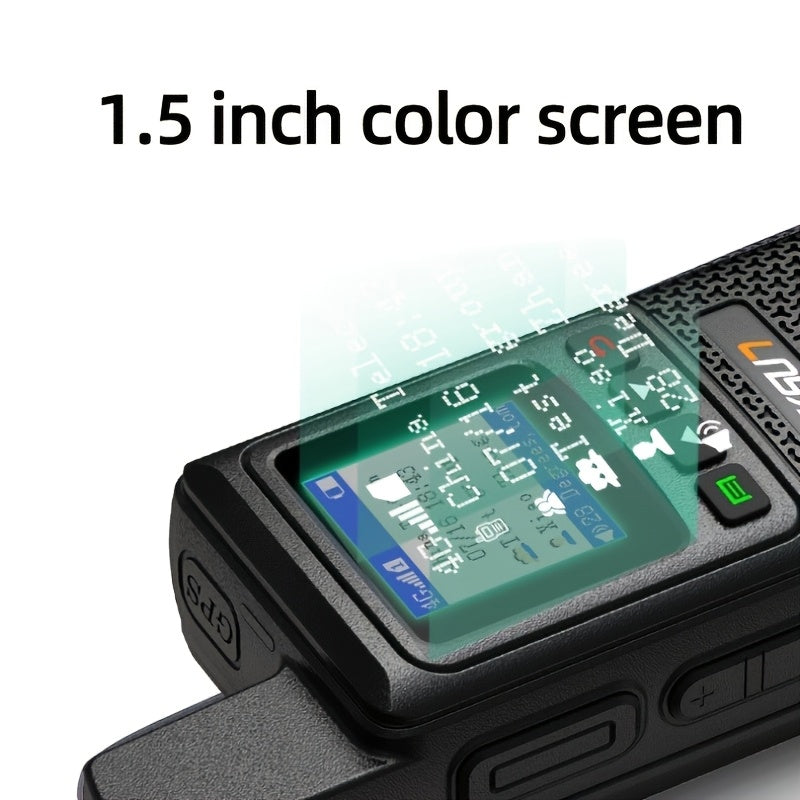 KSUN 4G Network Nationwide POC Radio With 1 Year US Pre-Paid Sim Cards Walkie Talkies Long Range 5000 Miles For Hiking Camping CT1plus (2 Pack)