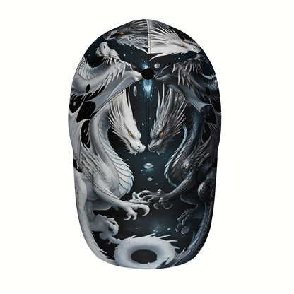 1pc Adjustable Dragon Baseball Cap for & - Black & White /Korean Dragon Scale & Wing Design, Lightweight PET &, Cool Casual Outdoor Sports Hat, Valentine's/Masquerade/ Accessory (Dragon