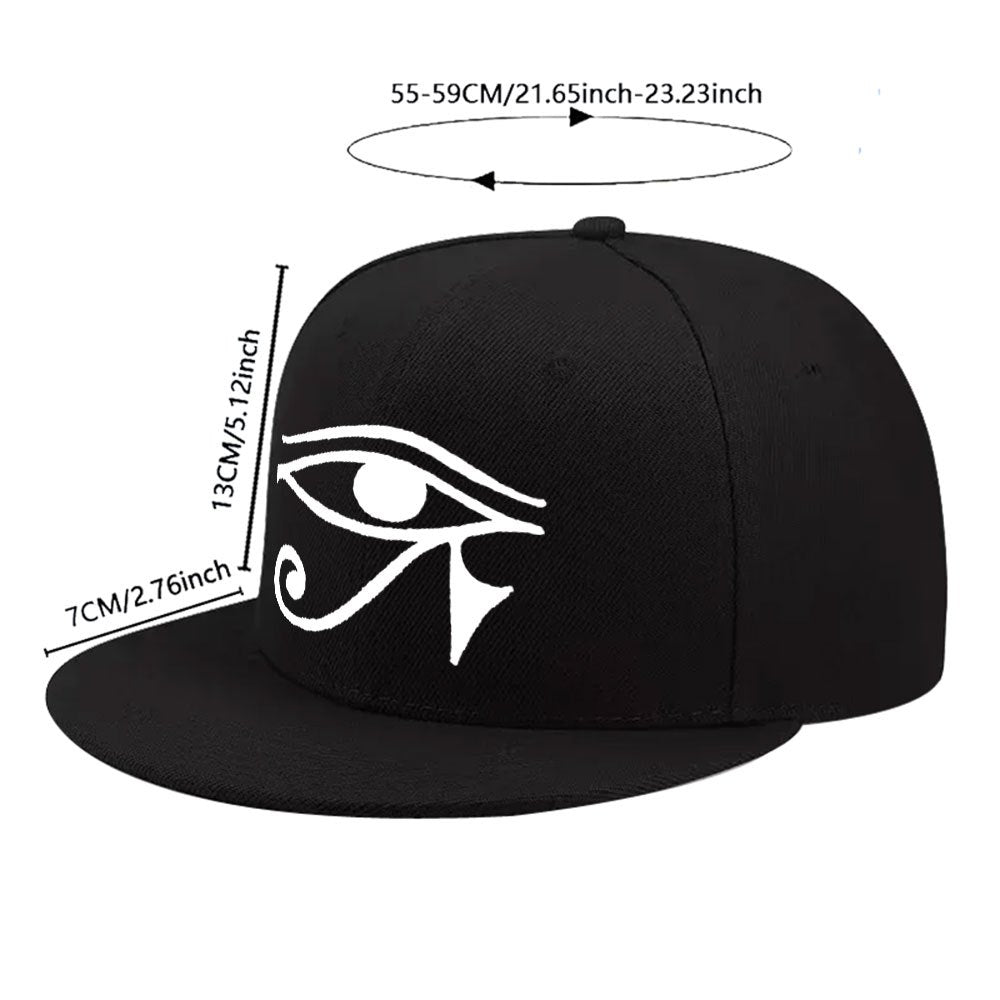 Pharaoh'S Eye Baseball Cap - Adjustable Snapback Hat with Ancient Egyptian Eye Design, Lightweight for Gym, Travel, Halloween, Everyday - Unisex Streetwear for Men & Women - All-Season Casual & Formal Outfits, Gym Headwear, S