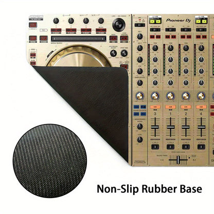1pc Pioneer DJ DDJ-SZ Limited Edition Golden Controller Mouse Pad & Office Desk Mat - Vibrant Polyester Backing, Non-Slip Rubber Base, Ideal for Gaming & Office Use, Gaming Desk Mat | Vibrant Desk Decor | Durable Desk Mat, De
