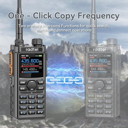 RT 910B 5W Multi Band Ham Radio Handheld Walkie Talkie 6 Meter Amateur Radio with 960 Channels AM FM Two Way Radio Type C Charging Spectrum Scan Bluetooth Version