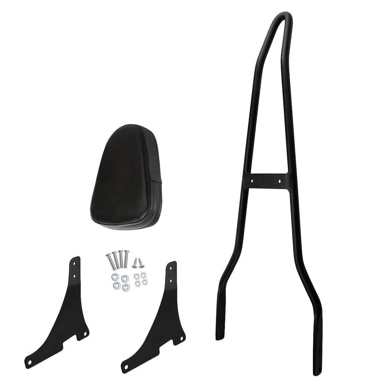 Motorcycle Black Detachable Rear Passenger Backrest Cushion Pad Kit Set  for Sportster XL 1200 883 48 2004-2022