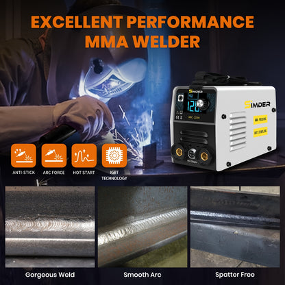 2in 1, 120A Stick Welder And 80W Plastic Welder Portable Inverter MMA ARC Welding Machine with Digital Display, Hot Stapler for Plastic Repair, 110V Welder for Car Repair, Home Maintenance
