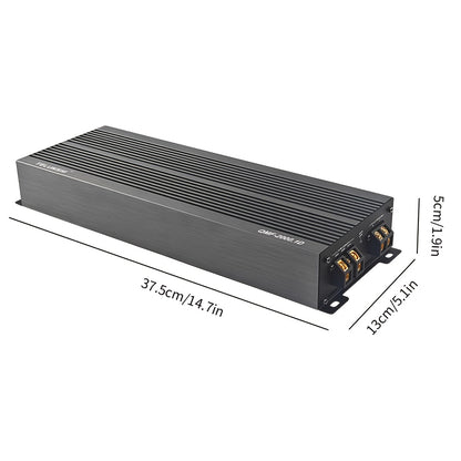 Bemines 2000.1 - High Power Car Amplifier - RMS 2000W Class D - Single-Channel Compact Audio Amp with HIFI Sound, Full Aluminum Alloy Chassis & Heat Sink Cooling - Suitable for Car Audio Upgrade